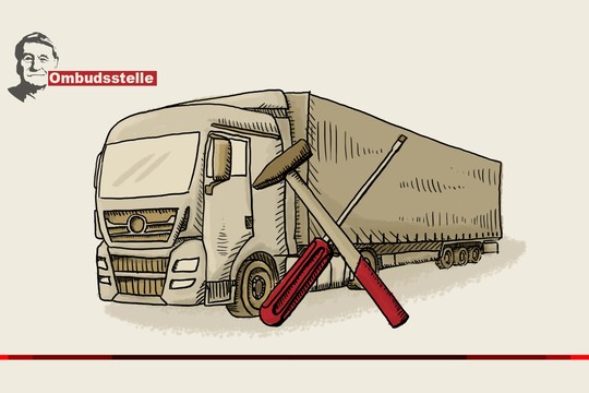 Bild von Ombudsfall: die «Tagesschau» über Strassenschwerverkehr