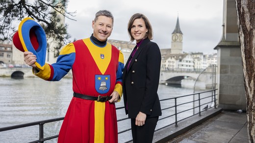 Bild von Sechseläuten 2023 mit Cornelia Boesch und Reto Henger