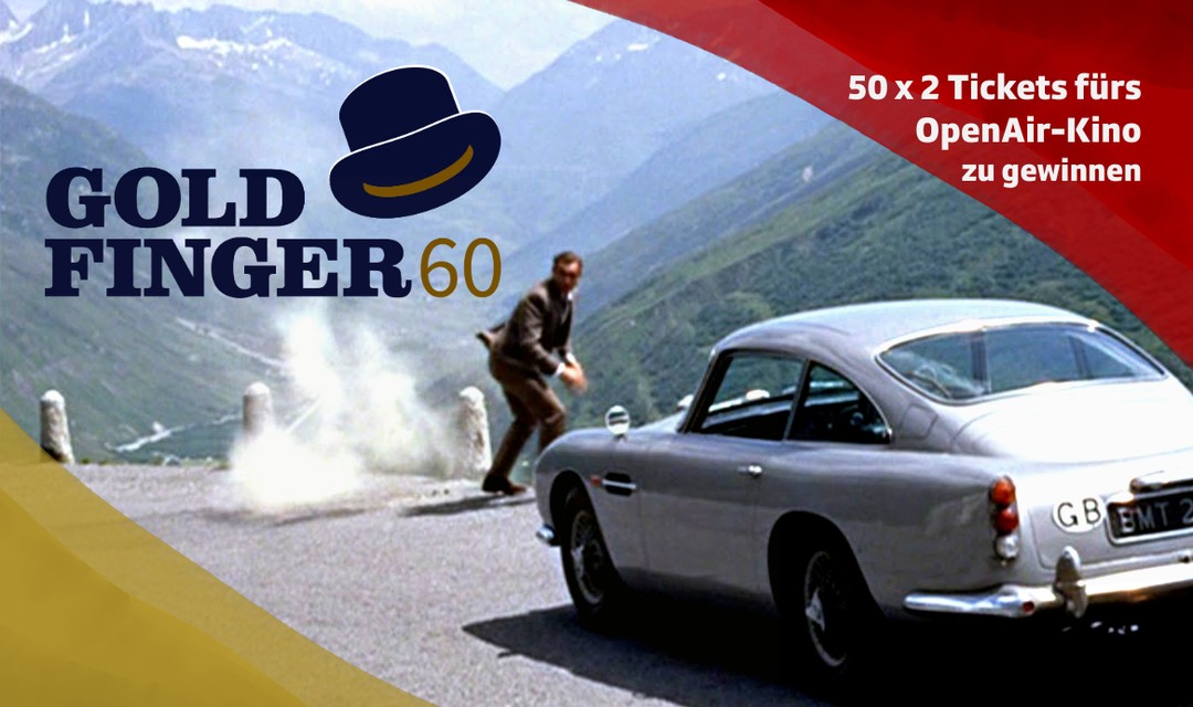 Bild von Verlosung: 50x2 Tickets fürs Coop-Open-Air-Cinema in Luzern – 60 Jahre «Goldfinger»
