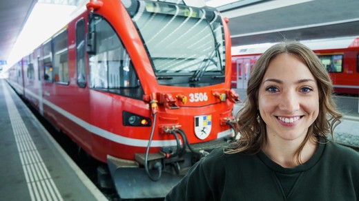 Bild von Reiten auf Elefanten, Fahrt mit der RhB, ein Treffen mit Blay