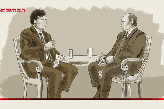 Bild von Deshalb darf SRF Tucker Carlsons Gespräch mit Putin als «Gefälligkeitsinterview» bezeichnen