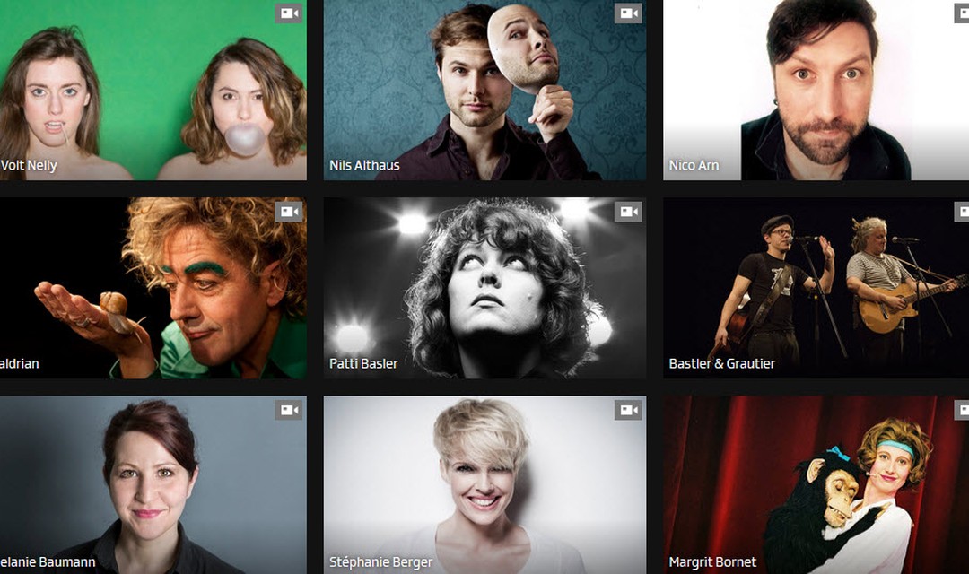 Übersicht mit Schweizer Comedians