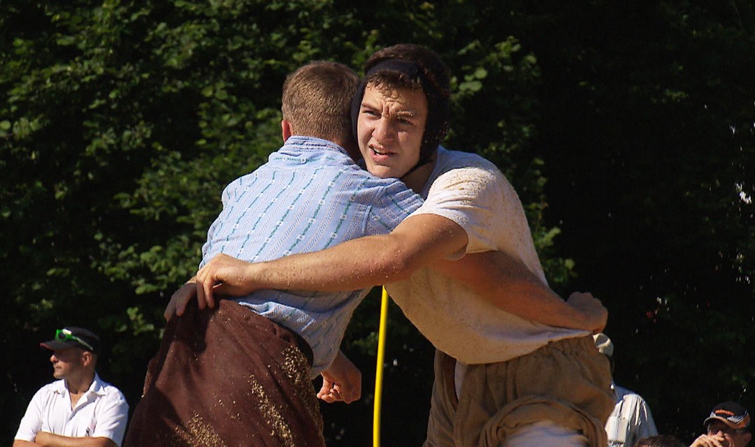 Lars Hugelshofer am Appenzellischen Schwingfest 2018 