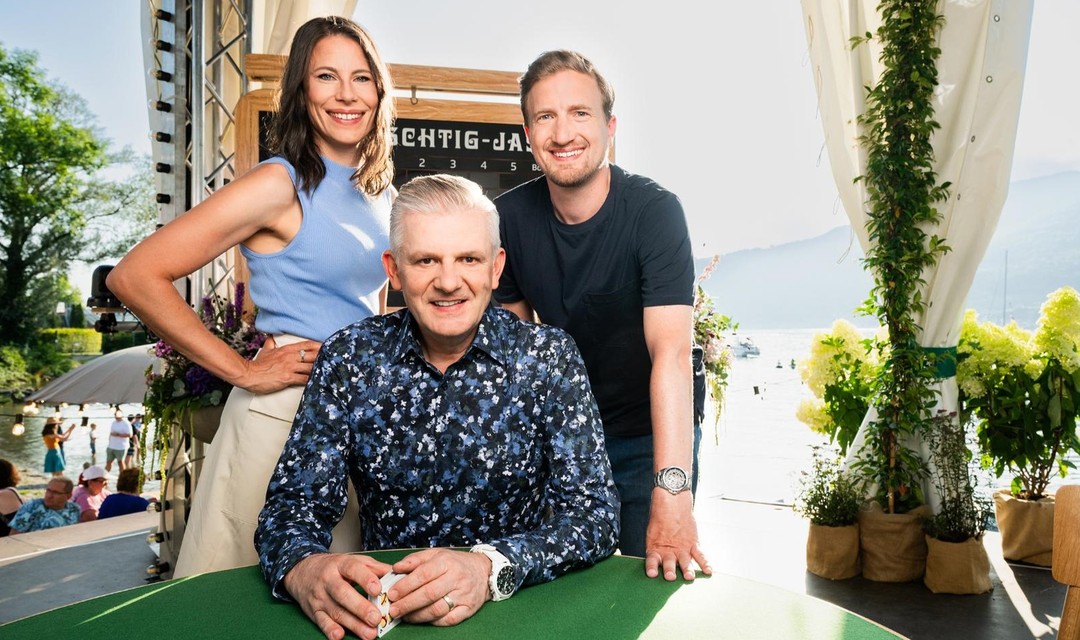 Bild der drei Moderatoren von "Donnschtig Jass"