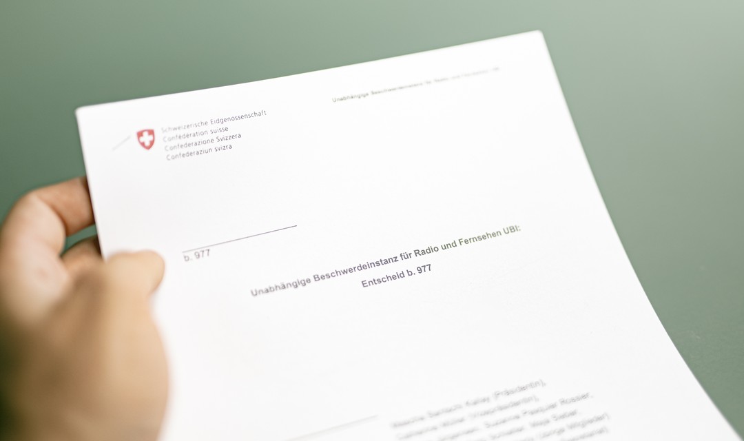 Bild von UBI weist mehrere Beschwerden gegen SRF deutlich zurück